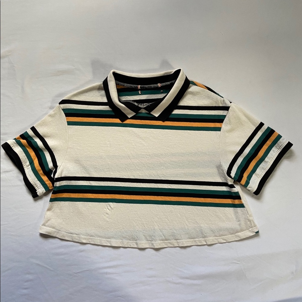 UO Jefferson Shortsleeve Cropped Rugby Shirt